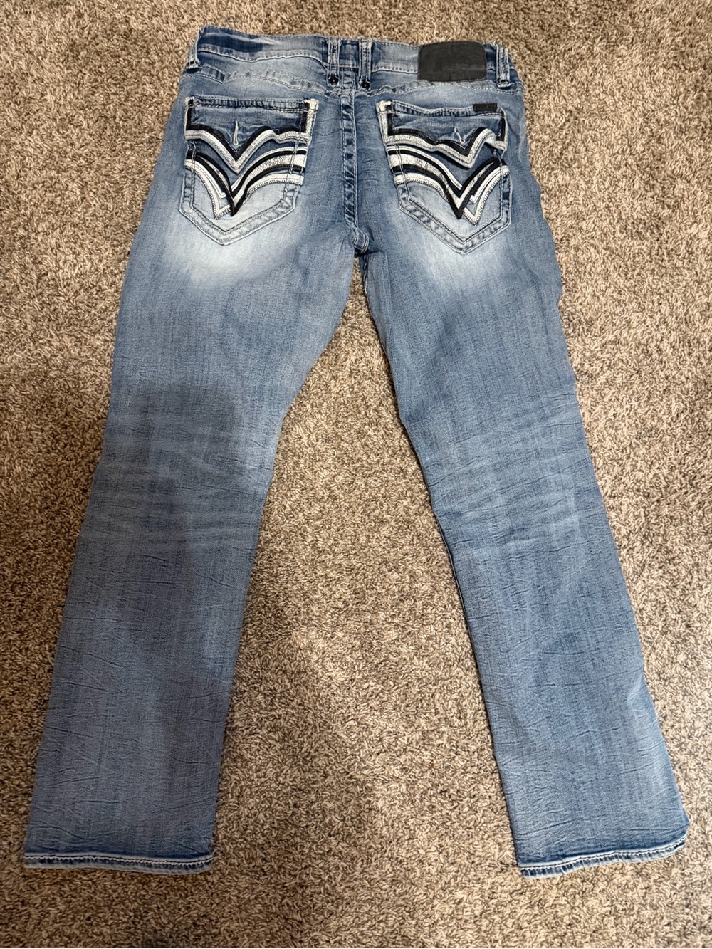 Buckle Men's Straight Jeans - Light Blue Wash
